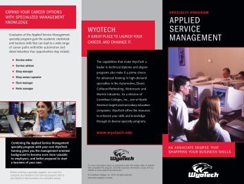 APPLIED SERVICE MANAGEMENT - WyoTech Tour