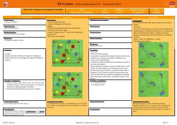 ES Cernex - Cahier entrainement U13 – Saison 2012/2013