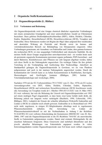 2. Organische Stoffe/Kontaminanten : 2.1 Organochlorpestizide - vTI