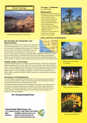 PDF - Kalifornien Reise fÃ¼r Natur - Adventure Tours by Travel Dream ...