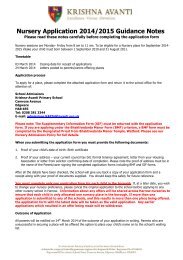 Nursery Application Form - Avanti Schools Trust