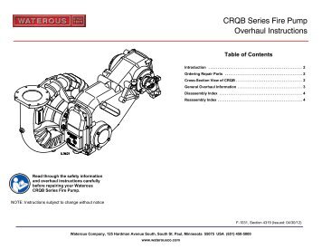 Sec. 4319, CRQB Overhaul Instructions - Waterous