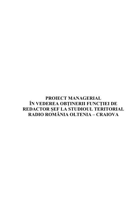 Proiect - Cojocaru Andrada Madalina - Radio RomÃ¢nia
