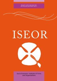 Socio-Economic Institute of Firms and Organizations - ISEOR