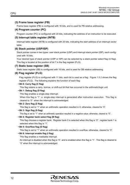 M16C/62 Group DATASHEET