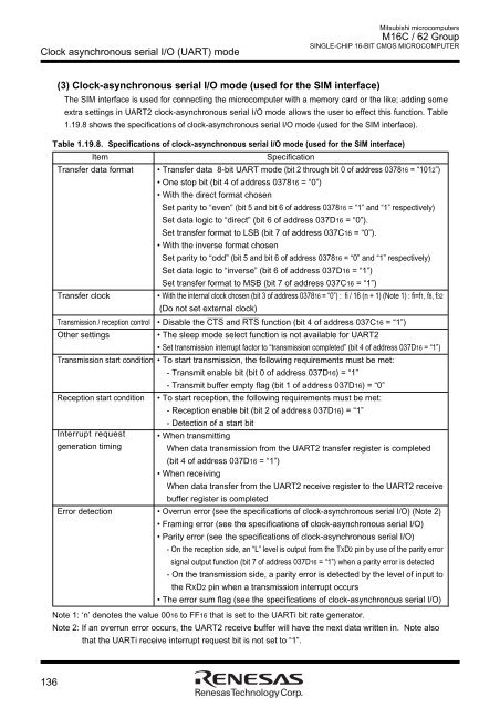 M16C/62 Group DATASHEET