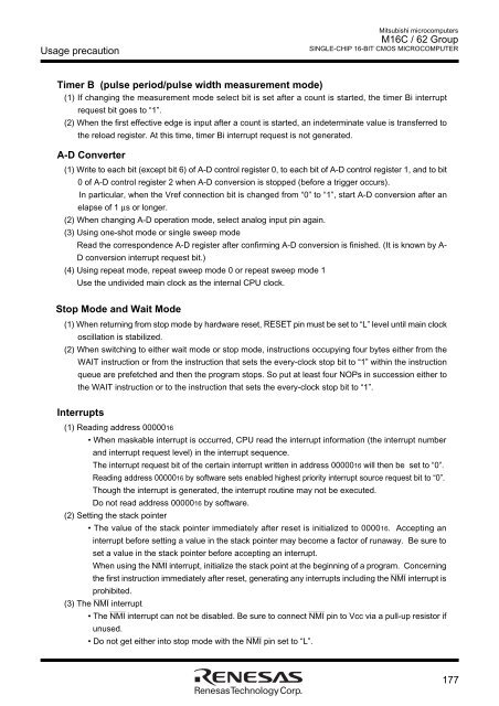 M16C/62 Group DATASHEET