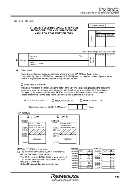 M16C/62 Group DATASHEET