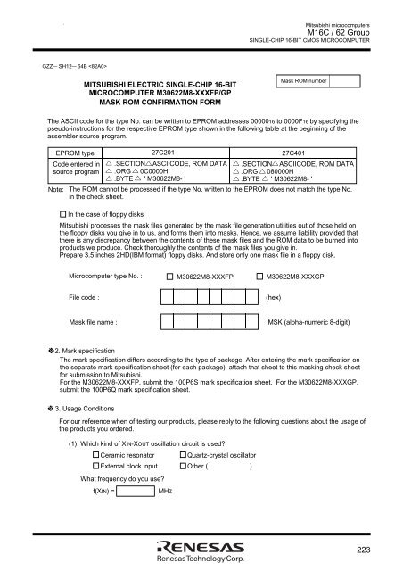 M16C/62 Group DATASHEET