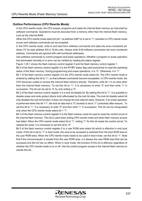 M16C/62 Group DATASHEET