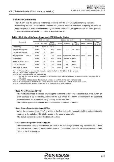 M16C/62 Group DATASHEET