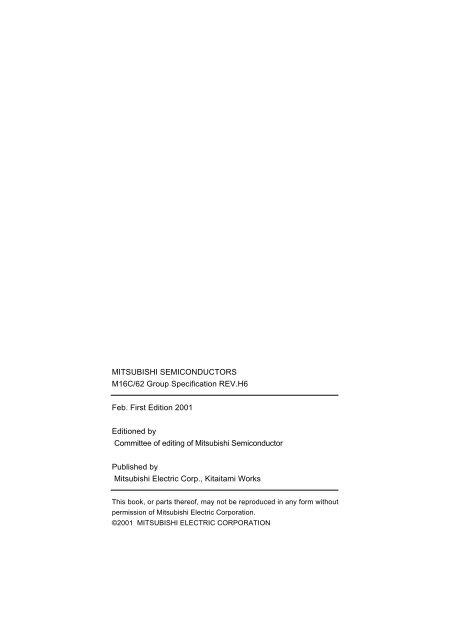 M16C/62 Group DATASHEET