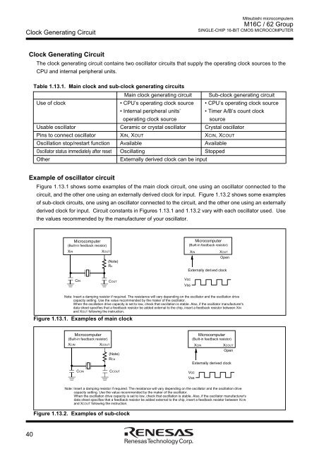 M16C/62 Group DATASHEET