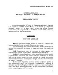 Regulament intern - Prefectura Ilfov