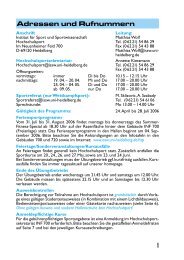 ISSSW_Sportprogramm SS 2006 - Hochschulsport - Uni.hd.de