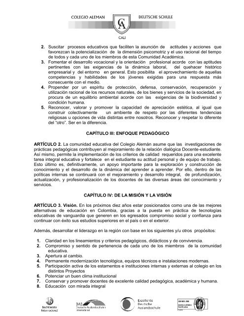 Hausordnung / Manual para la Convivencia 2013 - Colegio AlemÃ¡n ...