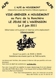 VIDE-GRENIER A HOUDEMONT au Parc de la RonchÃ¨re LE JEUDI ...