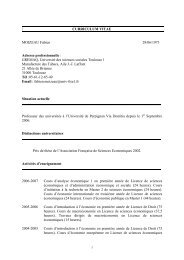 CURRICULUM VITAE MOIZEAU Fabien 28/06/1973 Adresse ...