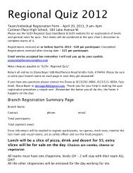 Regional Quiz 2013 Team Registration Form - Canadian Pony Club