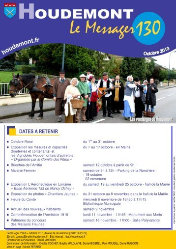 Messager nÂ° 130 octobre 2013 - MAIRIE DE HOUDEMONT