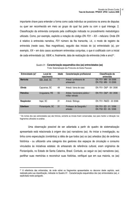 Narrativas sobre o processo de modernizar-se - capes