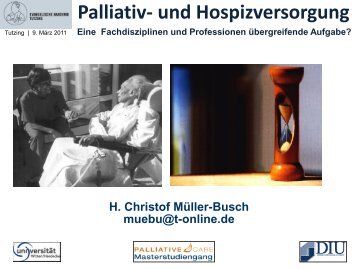 Palliativ- und Hospizversorgung - Evangelische Akademie Tutzing