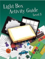 Light Box Materials: Level 1