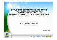 Estudo de Competitividade - Dados e Fatos - MinistÃ©rio do Turismo