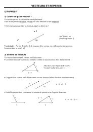 VECTEURS ET REPERES - Smeno