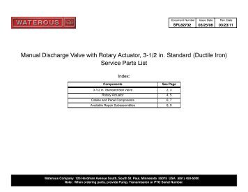 SPL82732, Manual Ductile Iron with Rotary Actuator - Waterous