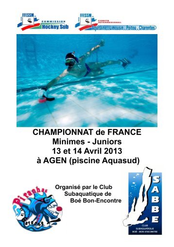 CHAMPIONNAT de FRANCE Minimes - Juniors ... - sabbe47plongee
