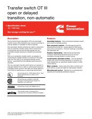 Transfer switch OT III open or delayed transition ... - Power Suite 5.0