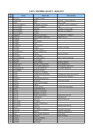 LISTA MEMBRI ARAIEX - 08.08.2013