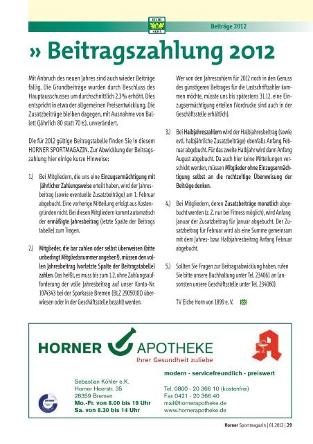 „Horner Sportstiftung“! - Trenz AG