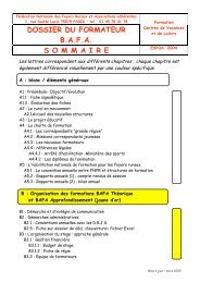 DOSSIER DU FORMATEUR B.A.F.A. S O M M A I R E - Ubapar