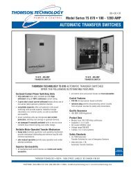 AUTOMATIC TRANSFER SWITCHES