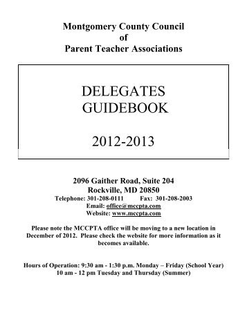 Delegate's Guidebook - Mccpta.com