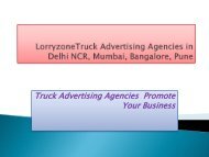 Lorryzone Truck advertising