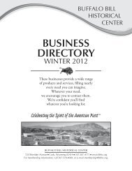 BUSINESS DIRECTORY - Buffalo Bill Historical Center