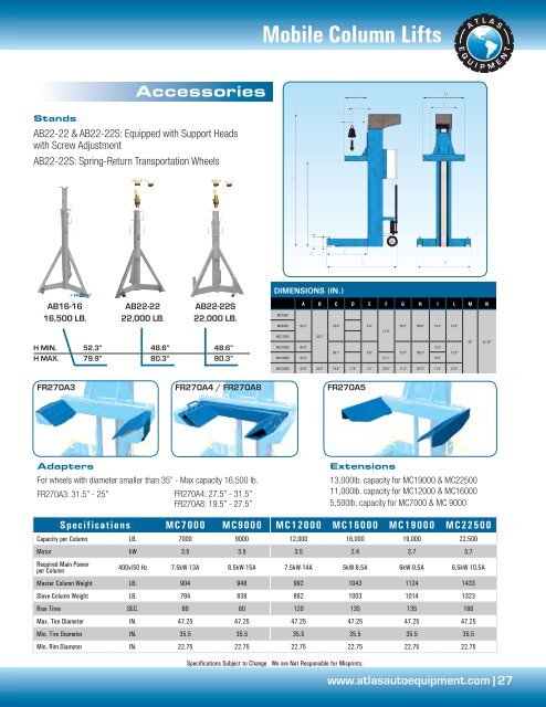 2013 Atlas Catalog - Atlas Automotive Equipment