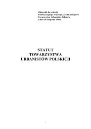 STATUT TOWARZYSTWA URBANISTÃW POLSKICH - Towarzystwo ...