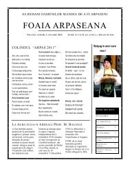 Foaia Arpaseana, Volumul 4, nr.64, 1 ianuarie 2011