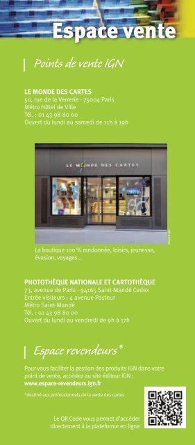 Catalogue produits grand public 2013 - Espace revendeurs - IGN