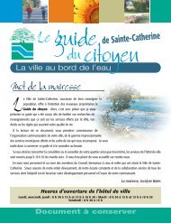 Guide du citoyen - Ville de Sainte-Catherine