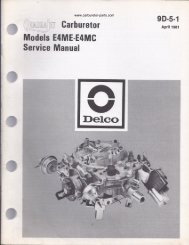 Rochester E4ME-E4MC Service Manual - Mikes Carburetor Parts