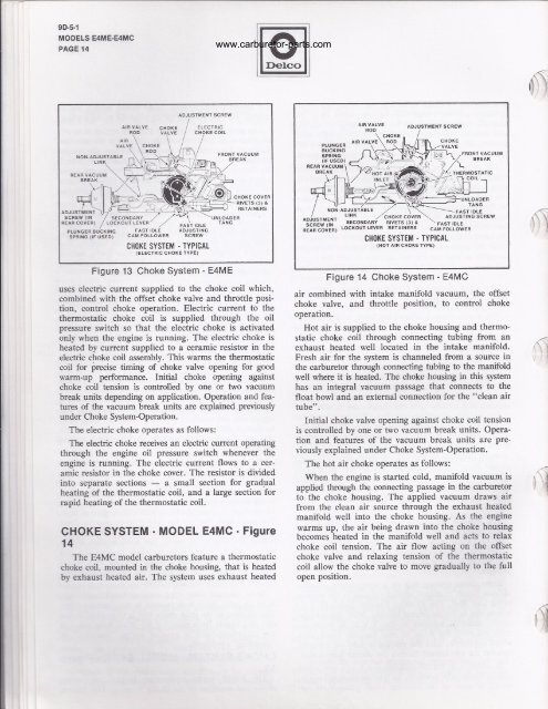 Rochester E4ME-E4MC Service Manual - Mikes Carburetor Parts