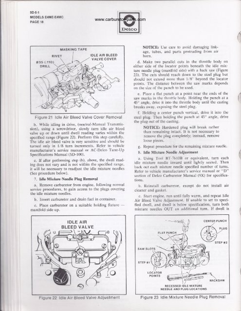 Rochester E4ME-E4MC Service Manual - Mikes Carburetor Parts