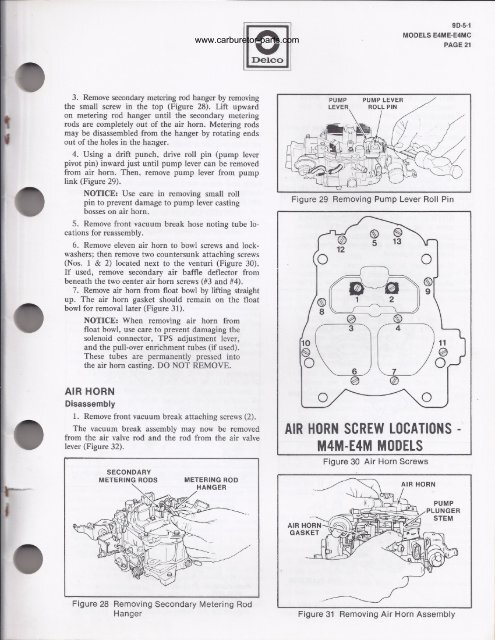 Rochester E4ME-E4MC Service Manual - Mikes Carburetor Parts