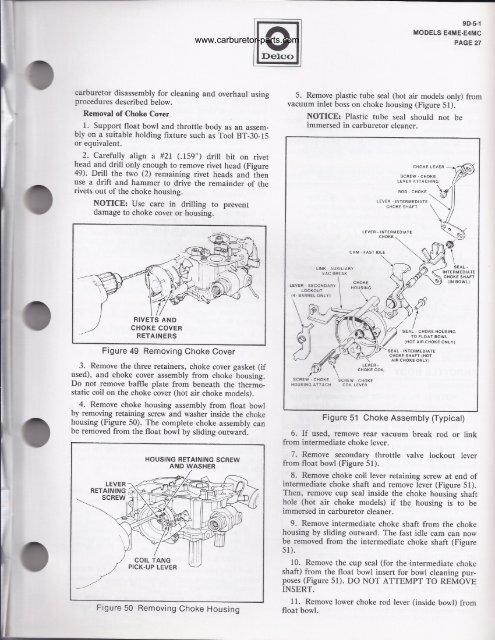 Rochester E4ME-E4MC Service Manual - Mikes Carburetor Parts