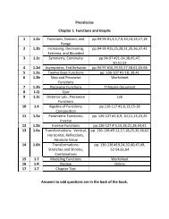 Precalculus Chapter 1 Functions and Graphs 1 1.2a Functions ...